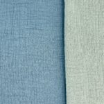 Musselin Uni - zweifarbig - wolkenblau/mint