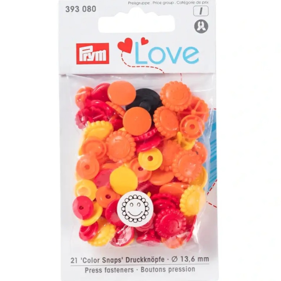 prym-love-druckknopf-color-blume-mix-gelb_393080_2 PRYM LOVE DRUCKKNOPF SET "COLOR SNAP" - BLUMEN – Bild 1