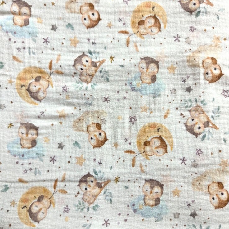 eule Kleine süsse Eule - double gauze – Bild 1
